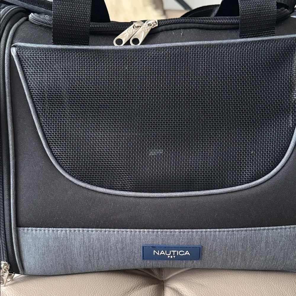 Nautica Black and Gray Duffel Bag
